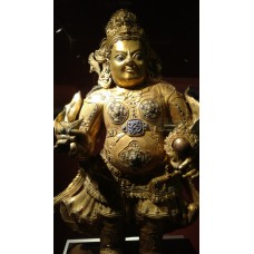 Virudhaka Lokapala, gilt bronze, solar disc, sun disc